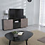 Grey Oak effect Square edge Furniture panel, (L)2.5m (W)400mm (T)18mm