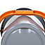 Grey & orange Plastic 16L Bucket