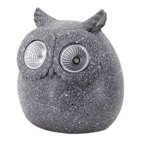 Grey Owl Solar-powered Integrated LED Outdoor Decorative light