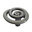 Grey Pewter effect Aluminium Round Swirl Cabinet Knob (Dia)34.5mm
