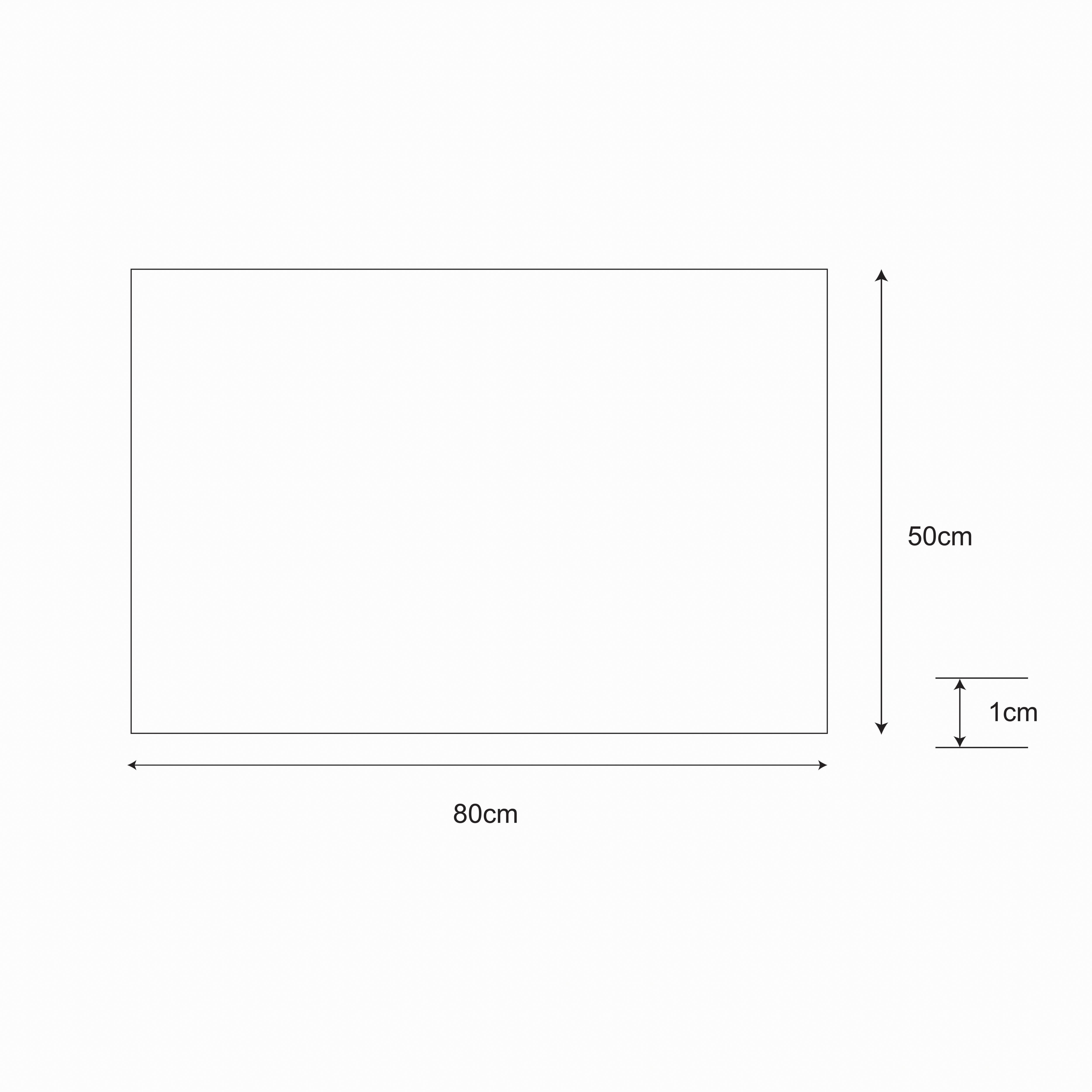 Grey Plain Rectangular Barrier mat, 80cm x 50cm