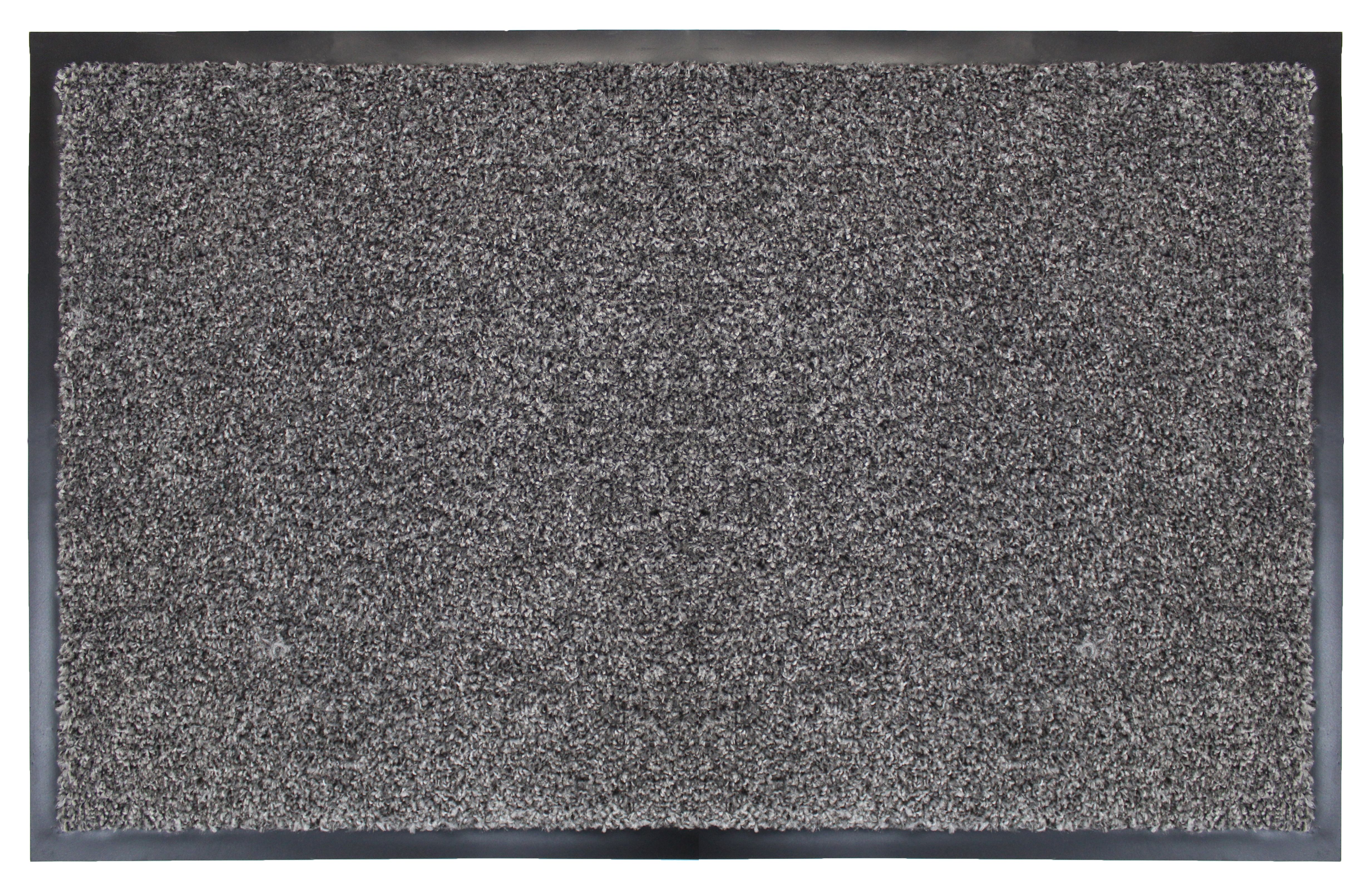 Grey Plain Rectangular Barrier mat, 80cm x 50cm