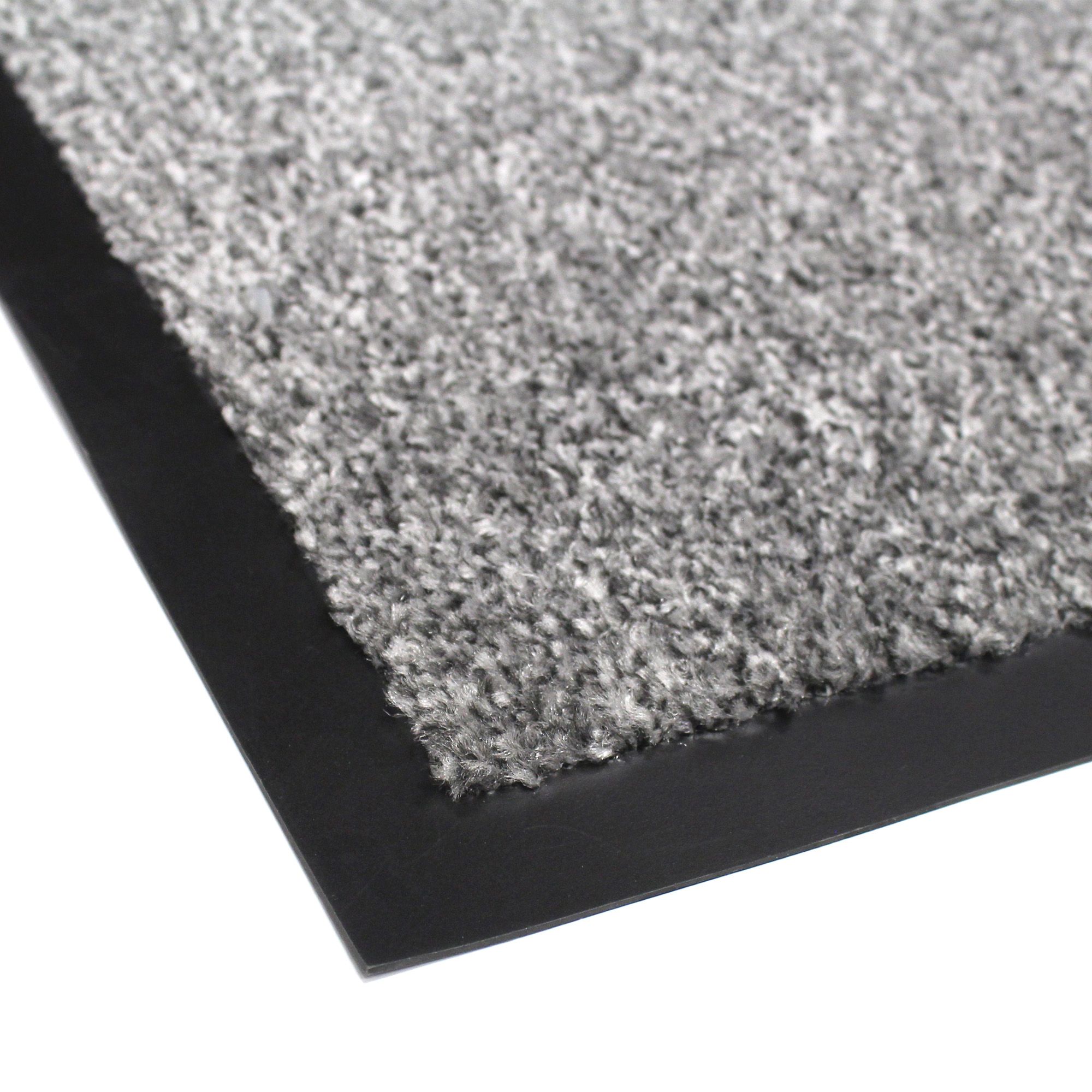 Grey Plain Rectangular Barrier mat, 80cm x 50cm