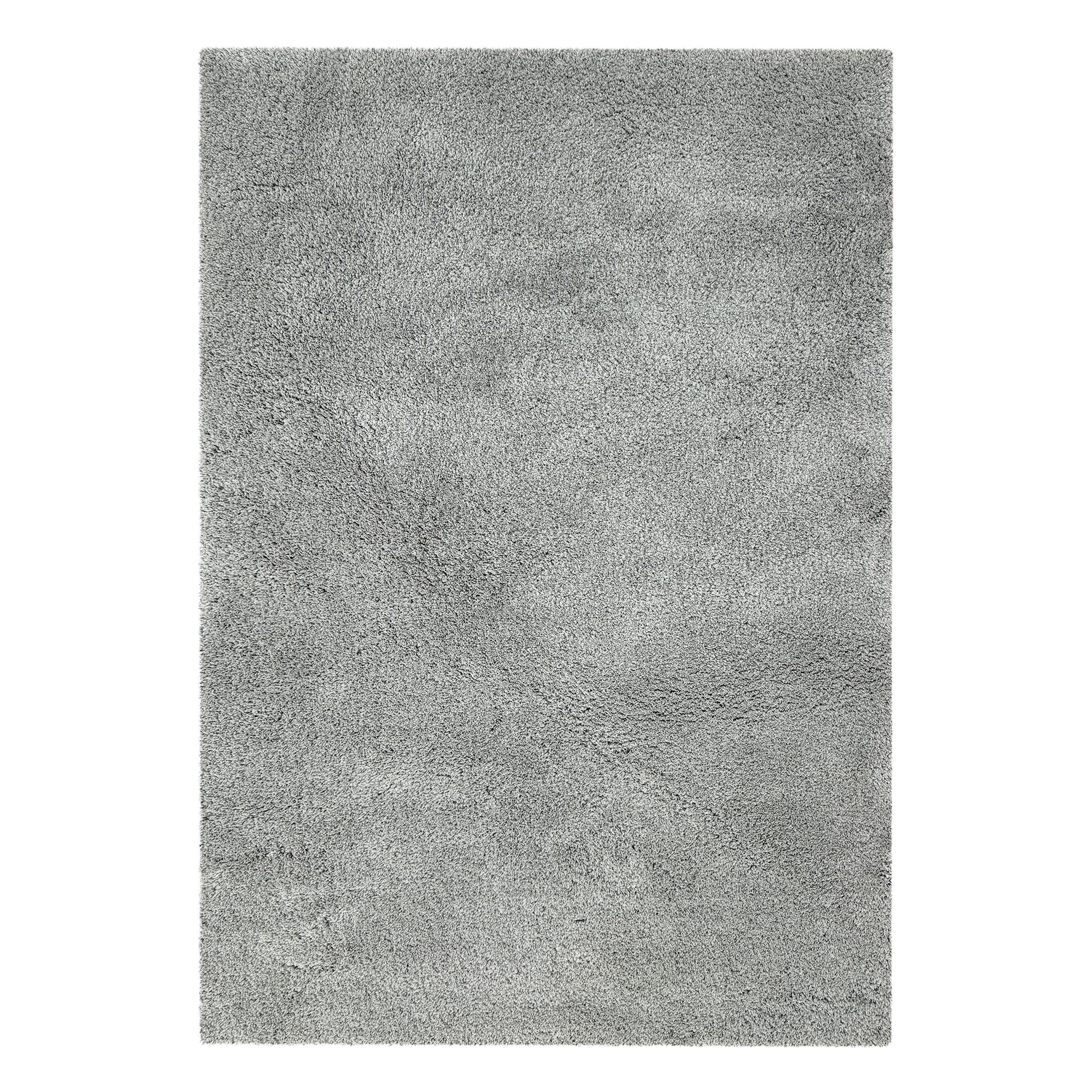Grey Plain shaggy Medium Rug, (L)160cm x (W)120cm