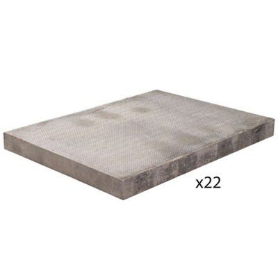 Grey Reconstituted stone Paving slab (L)600mm (W)600mm, Pack of 22