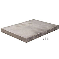 Grey Reconstituted stone Paving slab (L)900mm (W)600mm, Pack of 11