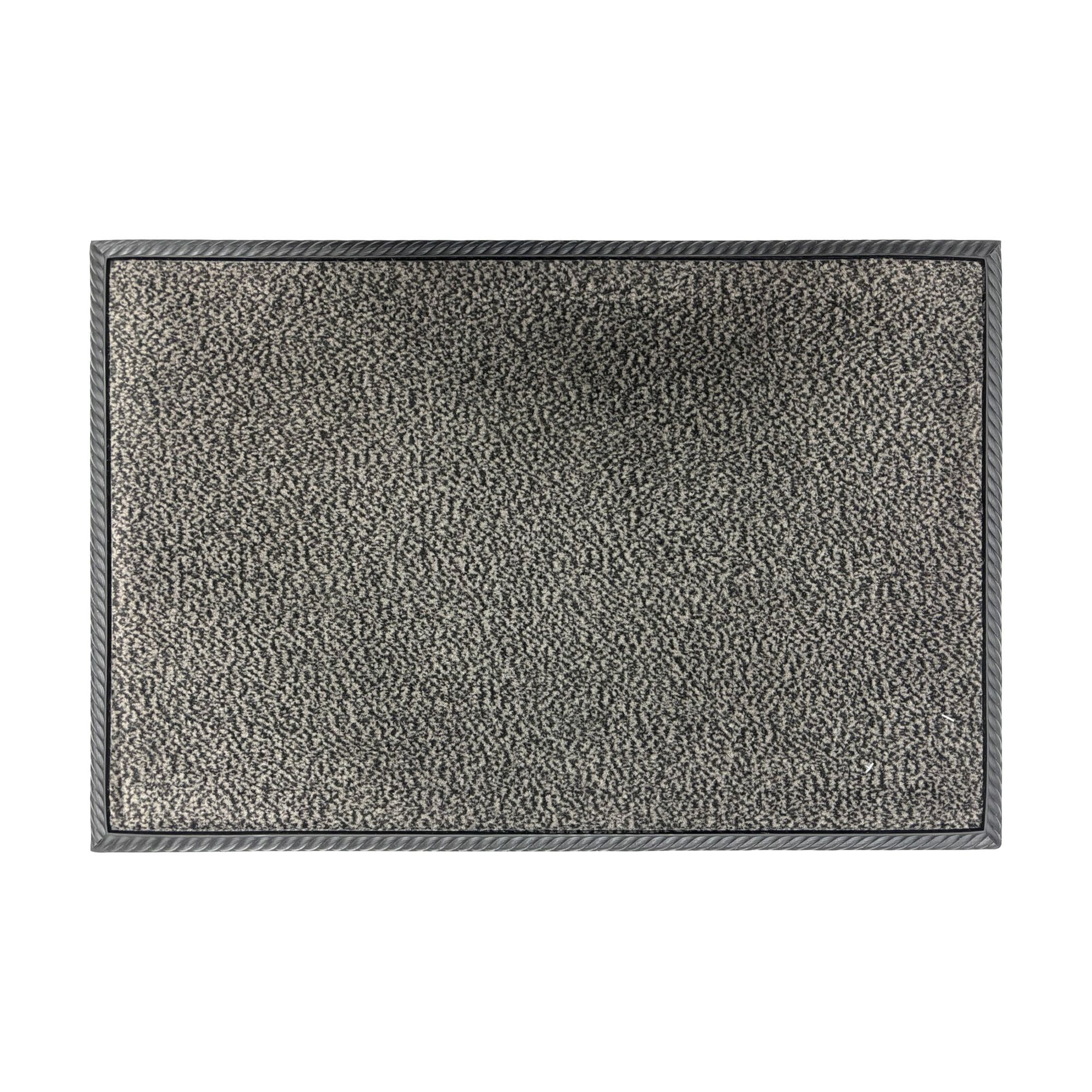 Grey Rectangular Door mat, 40cm x 60cm