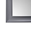 Grey Rectangular Wall-mounted Framed mirror, (H)131cm (W)41cm