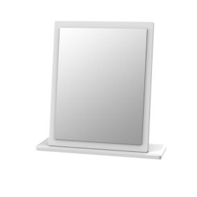 Grey Rectangular Wall-mounted Framed Mirror, (H)50.5cm (W)48cm
