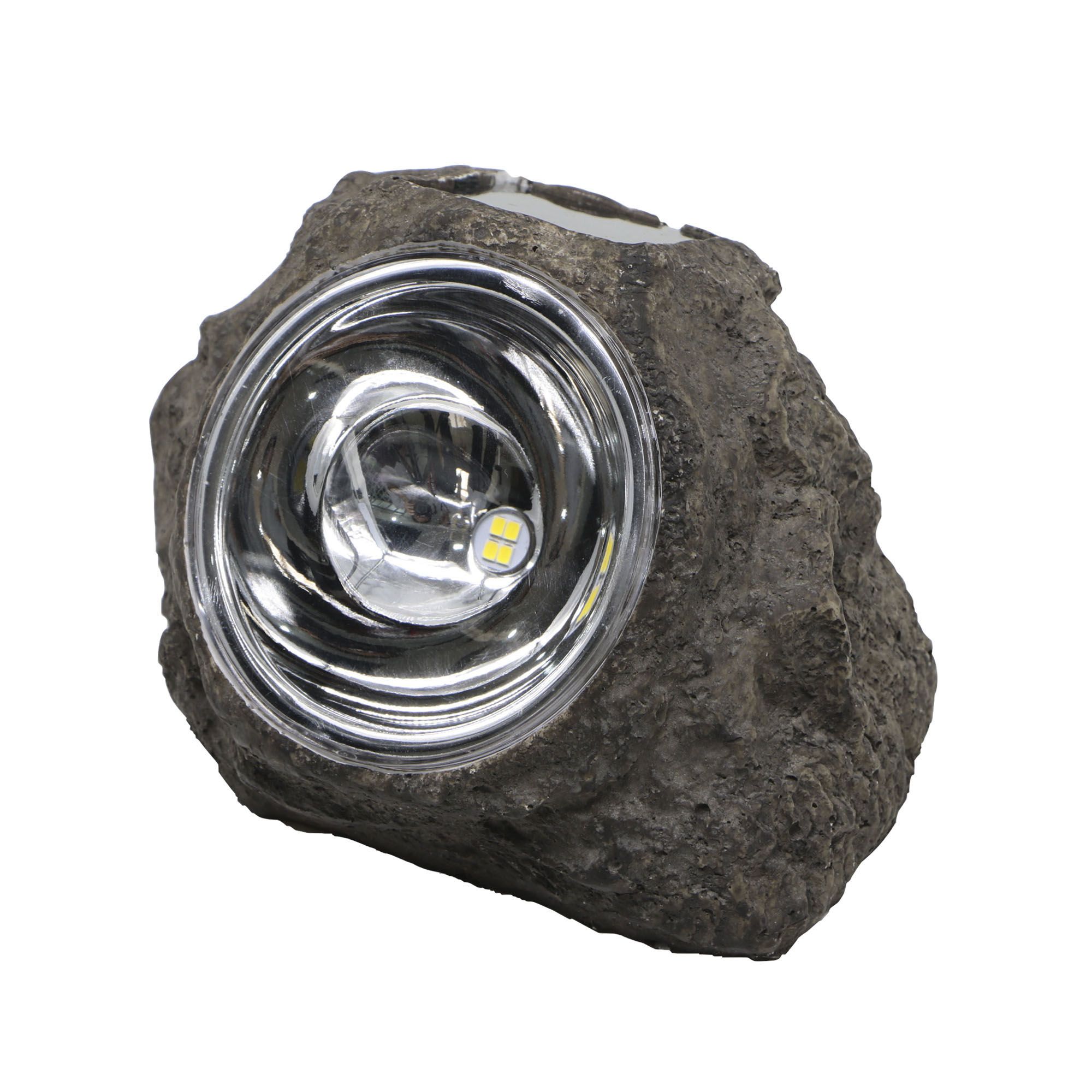 Grey Solar-powered Integrated LED Outdoor Lamp