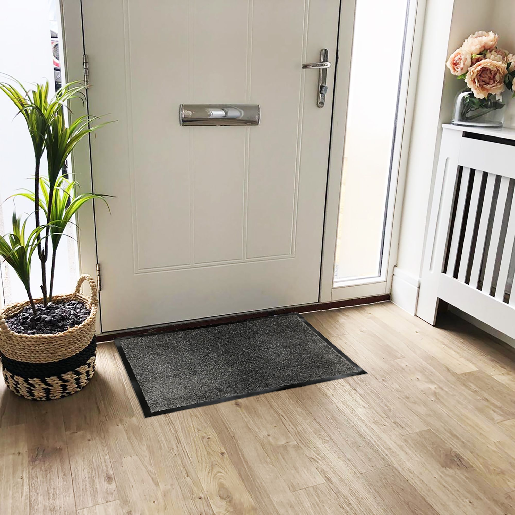 Grey Sparkle Door mat, 60cm x 40cm