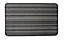 Grey Stripe Door mat, 75cm x 44cm