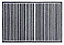 Grey Stripe Door mat, 75cm x 50cm