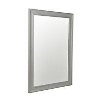 Grey Vintage Rectangular Framed Mirror (H)87cm (W)61cm