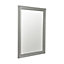 Grey Vintage Rectangular Wall-mounted Framed Mirror, (H)87cm (W)61cm