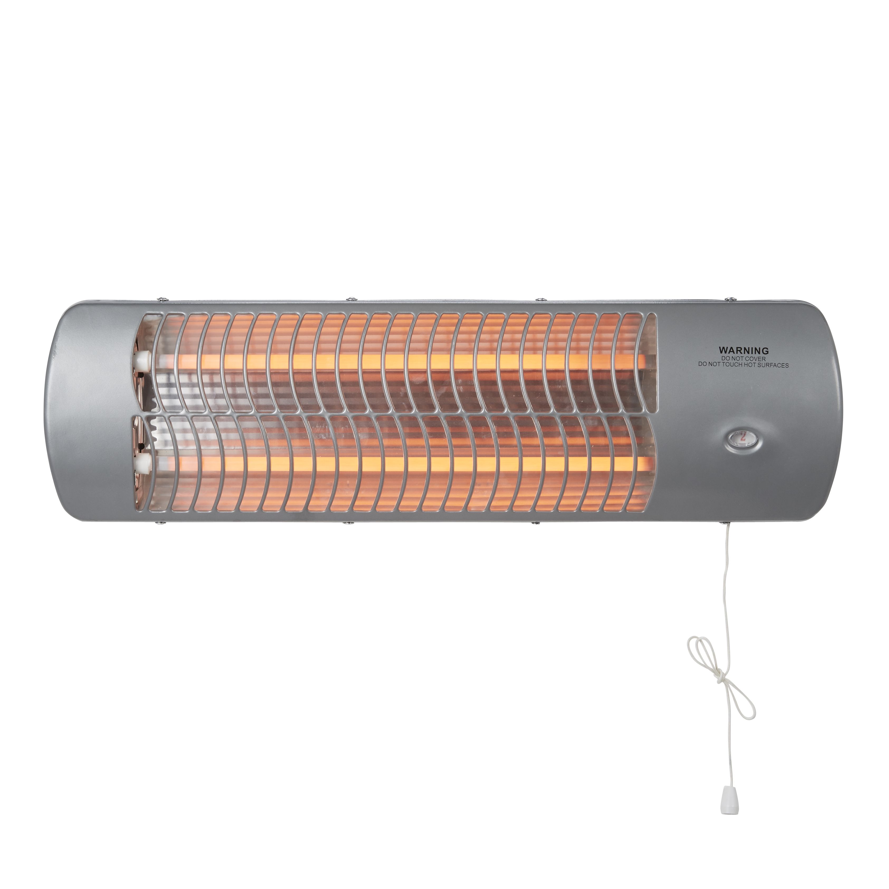 Grey Wall-mounted Quartz heater 1200W