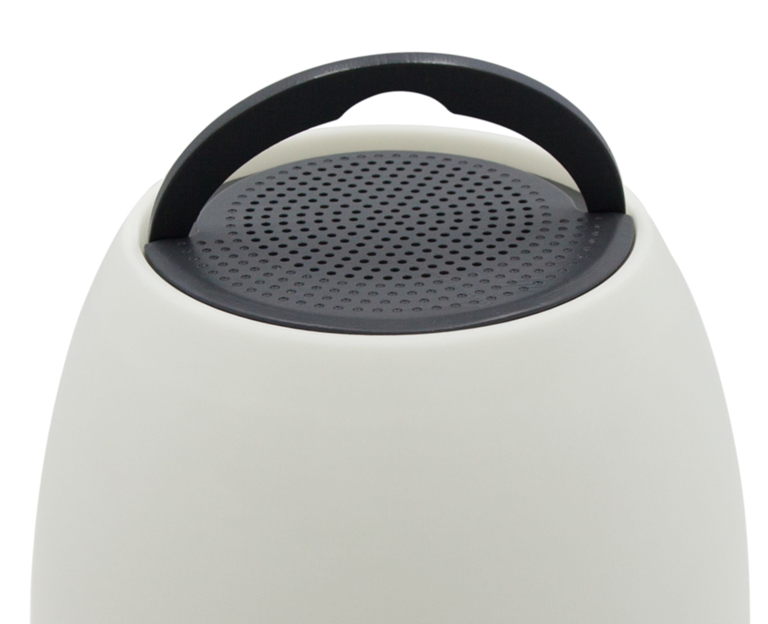 Grey & white Battery-powered RGB & cool white LED Outdoor Lantern speaker light