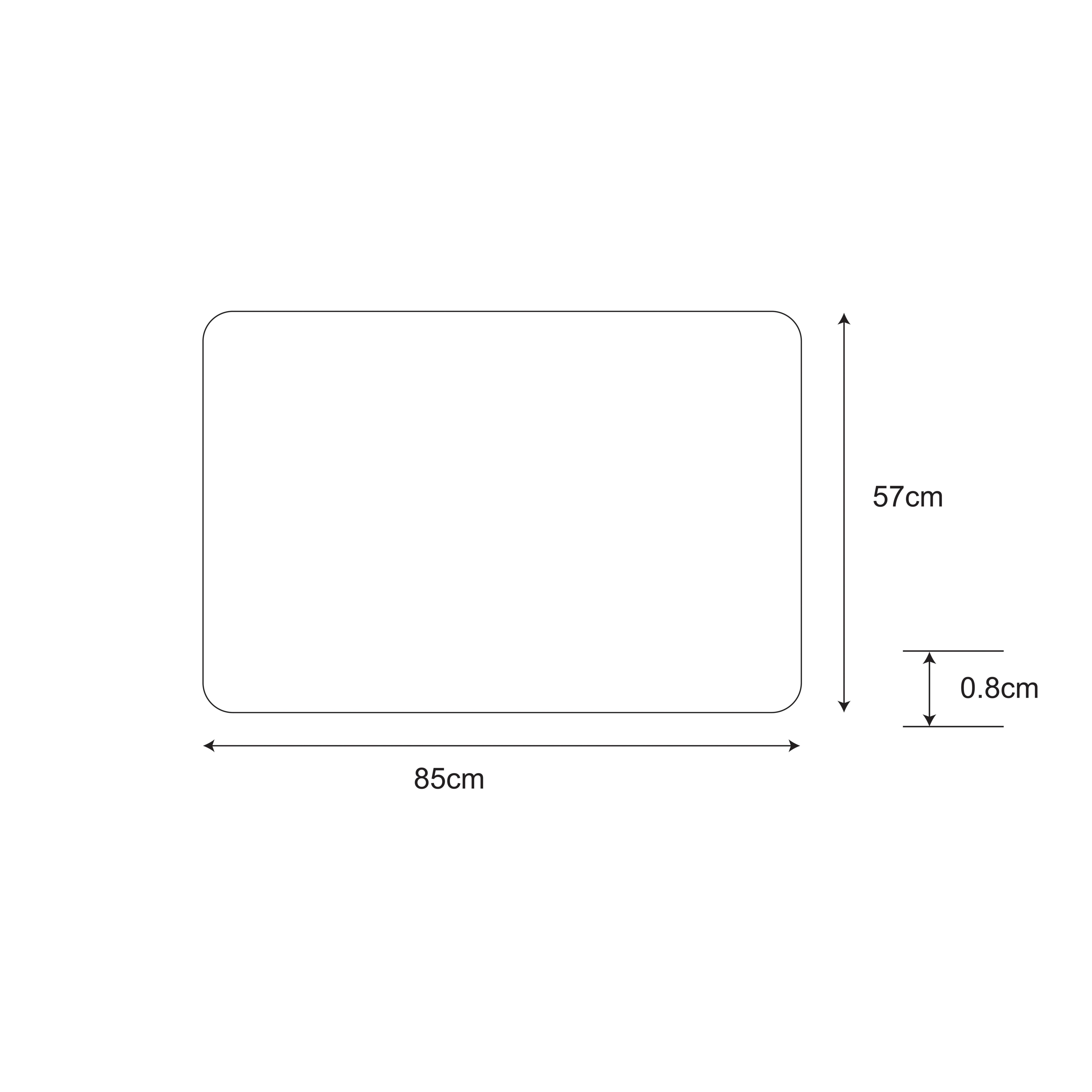 Grey & White Diamond Line Rectangular Door mat, 85cm x 57cm
