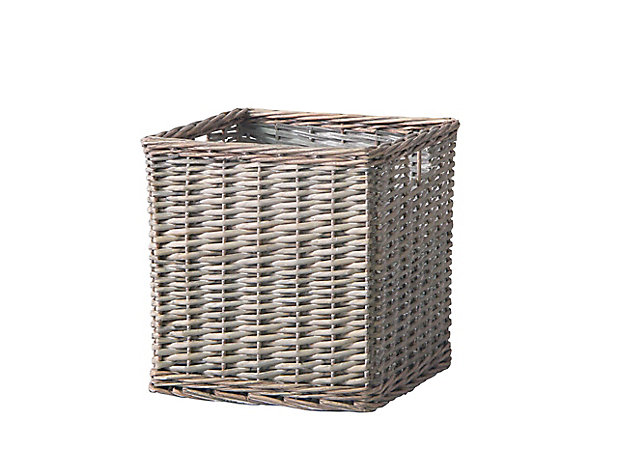 Grey Willow Storage Basket W 310mm, Cube Storage Baskets Wicker