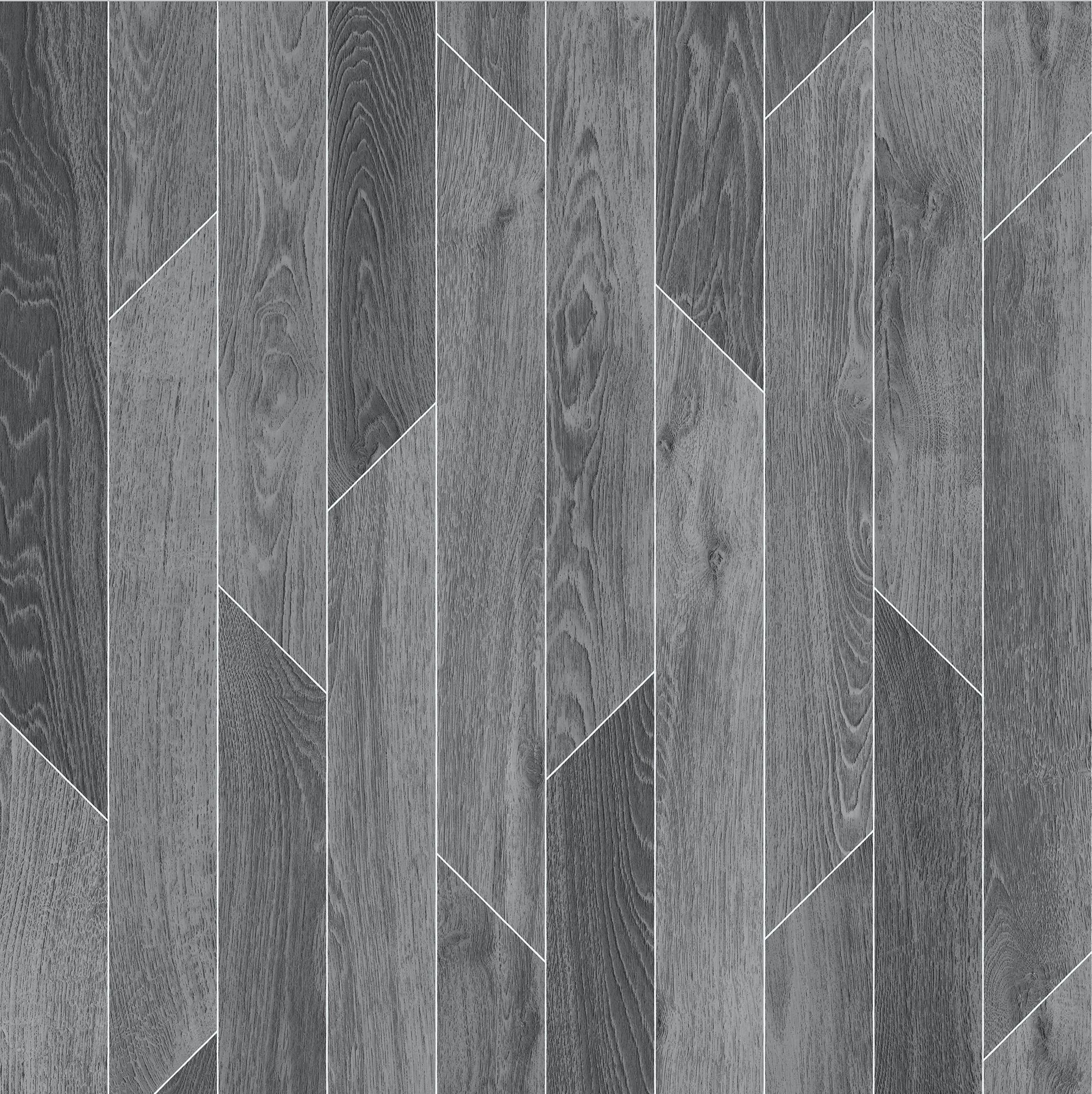 Grey Wood effect Sheet vinyl Sheet vinyl, 6m²
