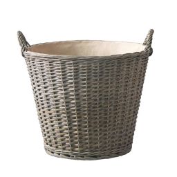Grey Wood Non-foldable Storage basket (W)500mm