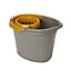 Grey & yellow 12L Bucket & wringer