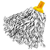 Grey & yellow Fabric & polypropylene (PP) Twist mop head, (W)100mm