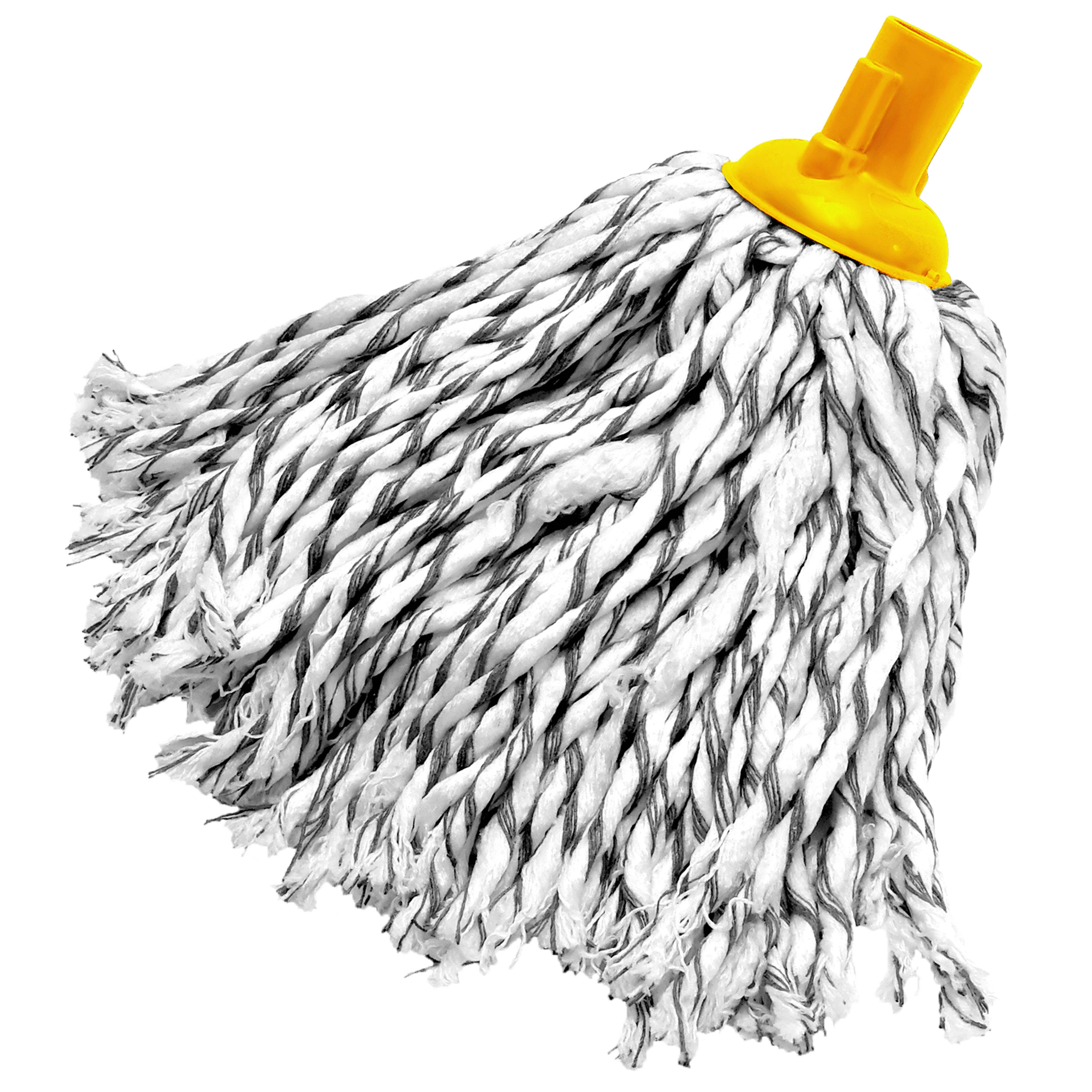 Grey & yellow Fabric & polypropylene (PP) Twist mop head, (W)100mm