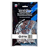 GripIt Plasterboard fixings (Dia)25mm, Pack of 25
