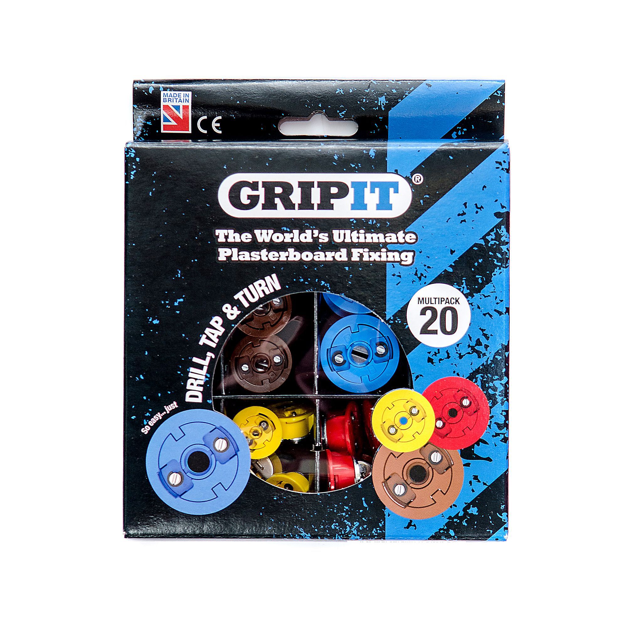 GripIt Starter set Plasterboard fixing, Pack of 20