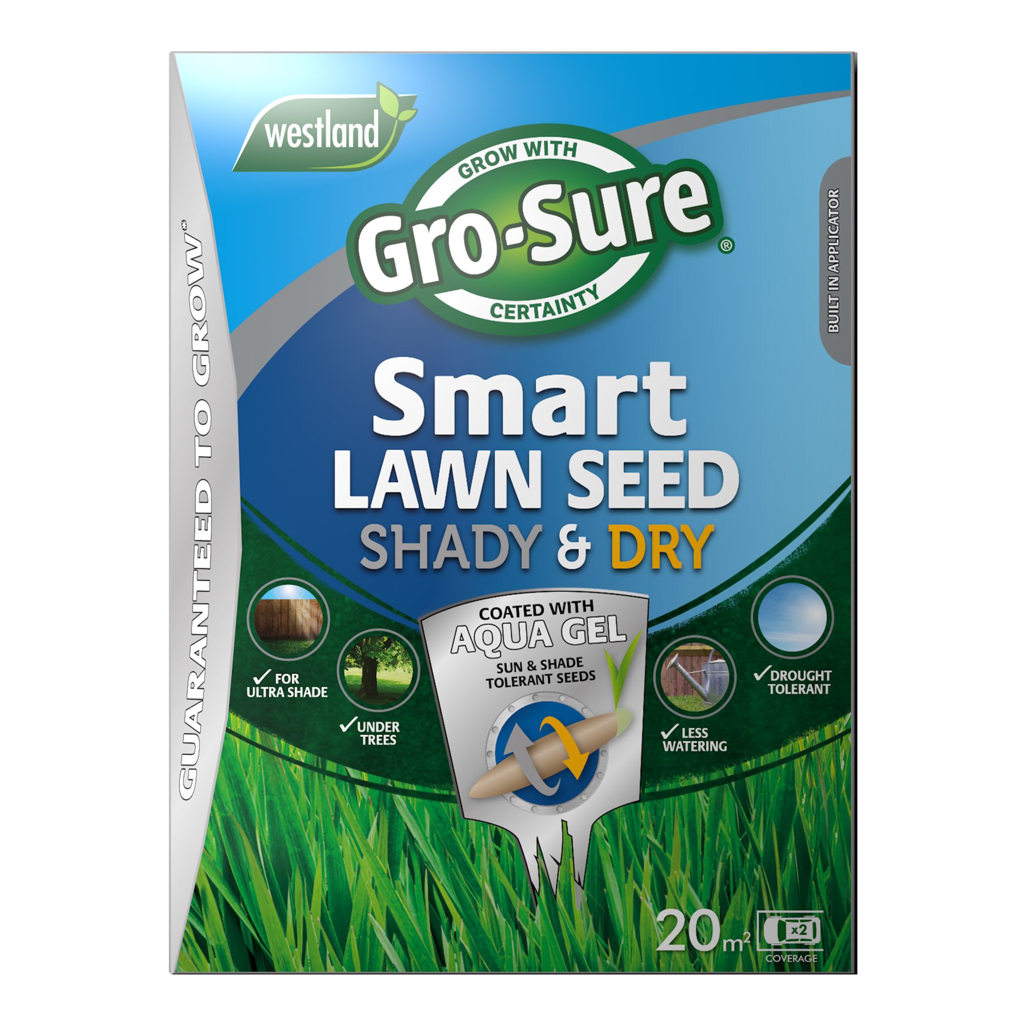 Gro-Sure Smart seed Granules & seeds Grass seeds 0.8kg | DIY at B&Q