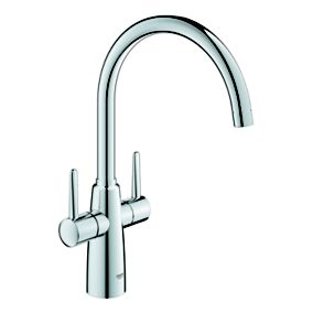 Grohe Ambi Chrome-plated Kitchen Twin lever Tap