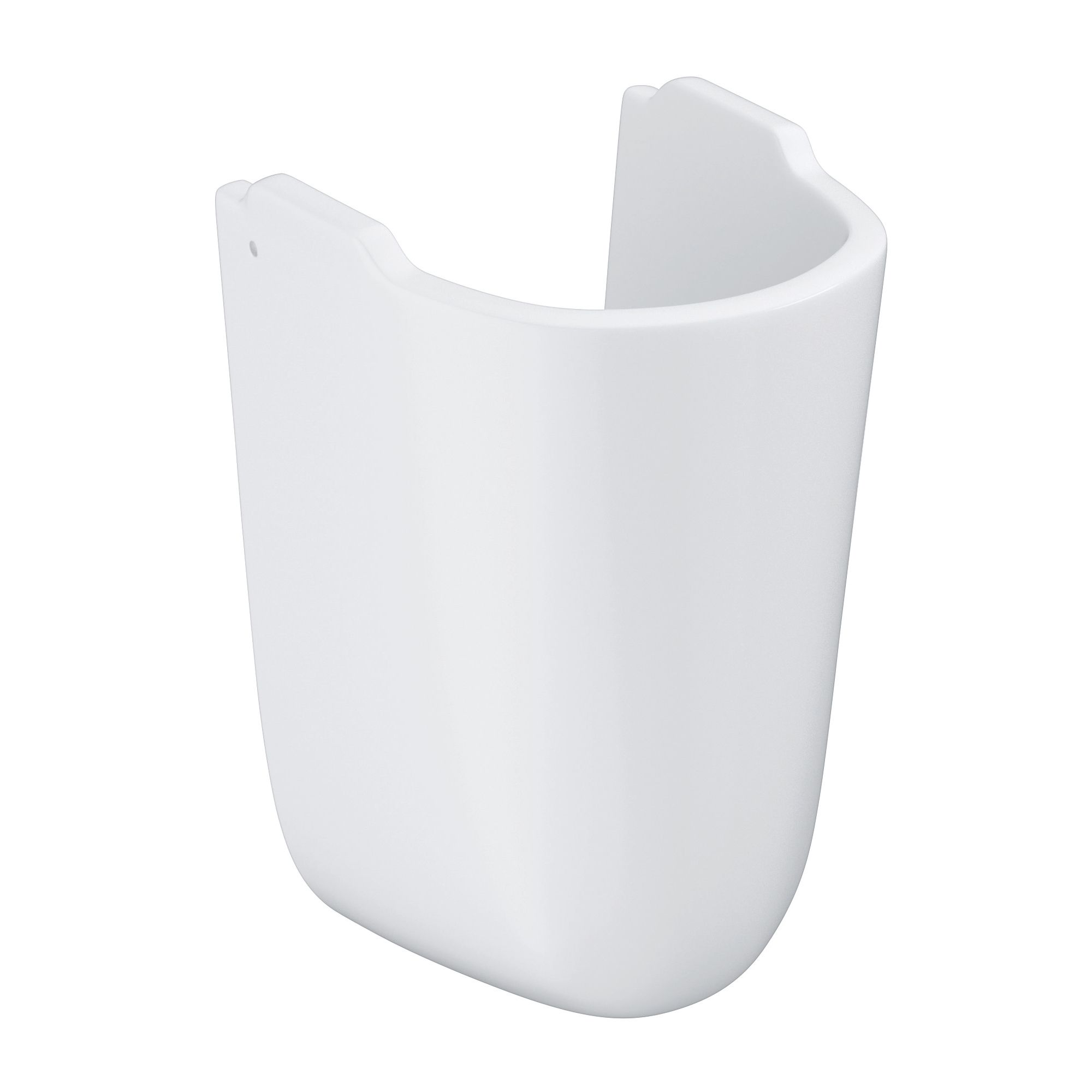 Grohe Bau Gloss White Oval Wall-mounted Semi-pedestal Basin - 3