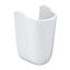Grohe Bau Gloss White Oval Wall-mounted Semi-pedestal Basin