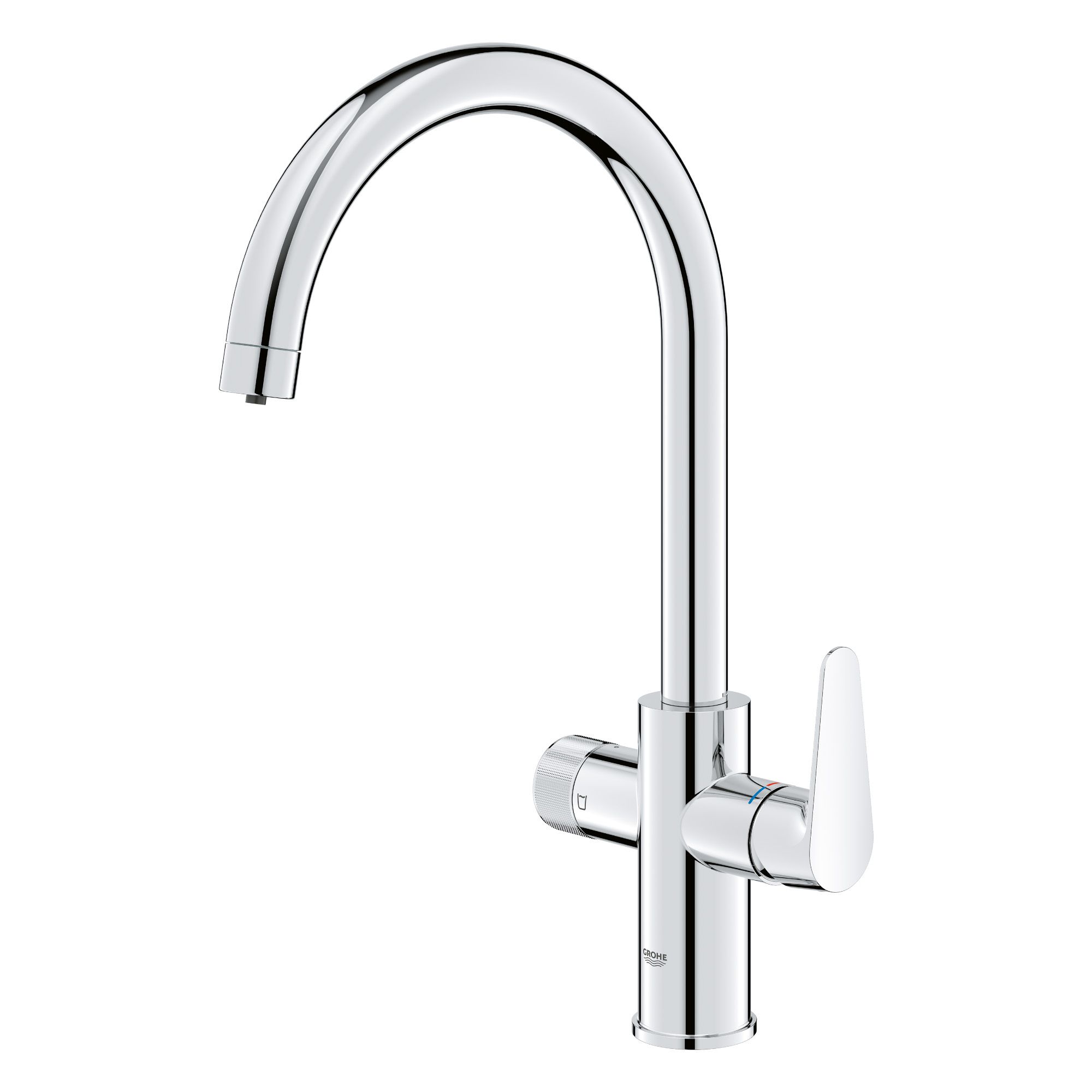 Grohe Blue Pure StartCurve Chrome-plated C-Spout Kitchen Water filter mono mixer Tap