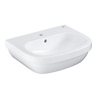 Grohe Euro Alpine white Curved Wall-mounted Cloakroom Basin (W)55cm