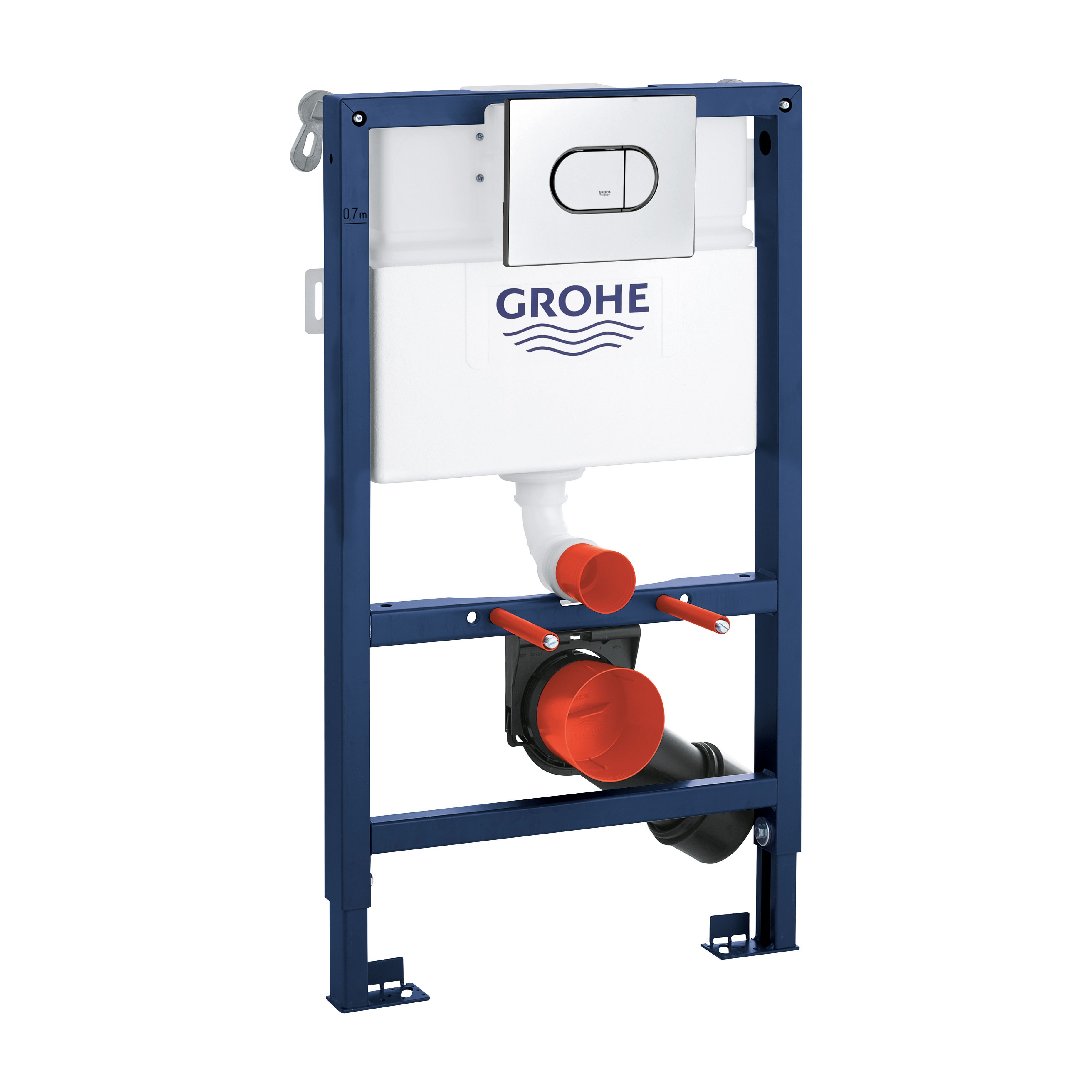 Grohe Euro Alpine White Rimless Comfort height Wall hung Toilet with Soft close seat & Low level cistern