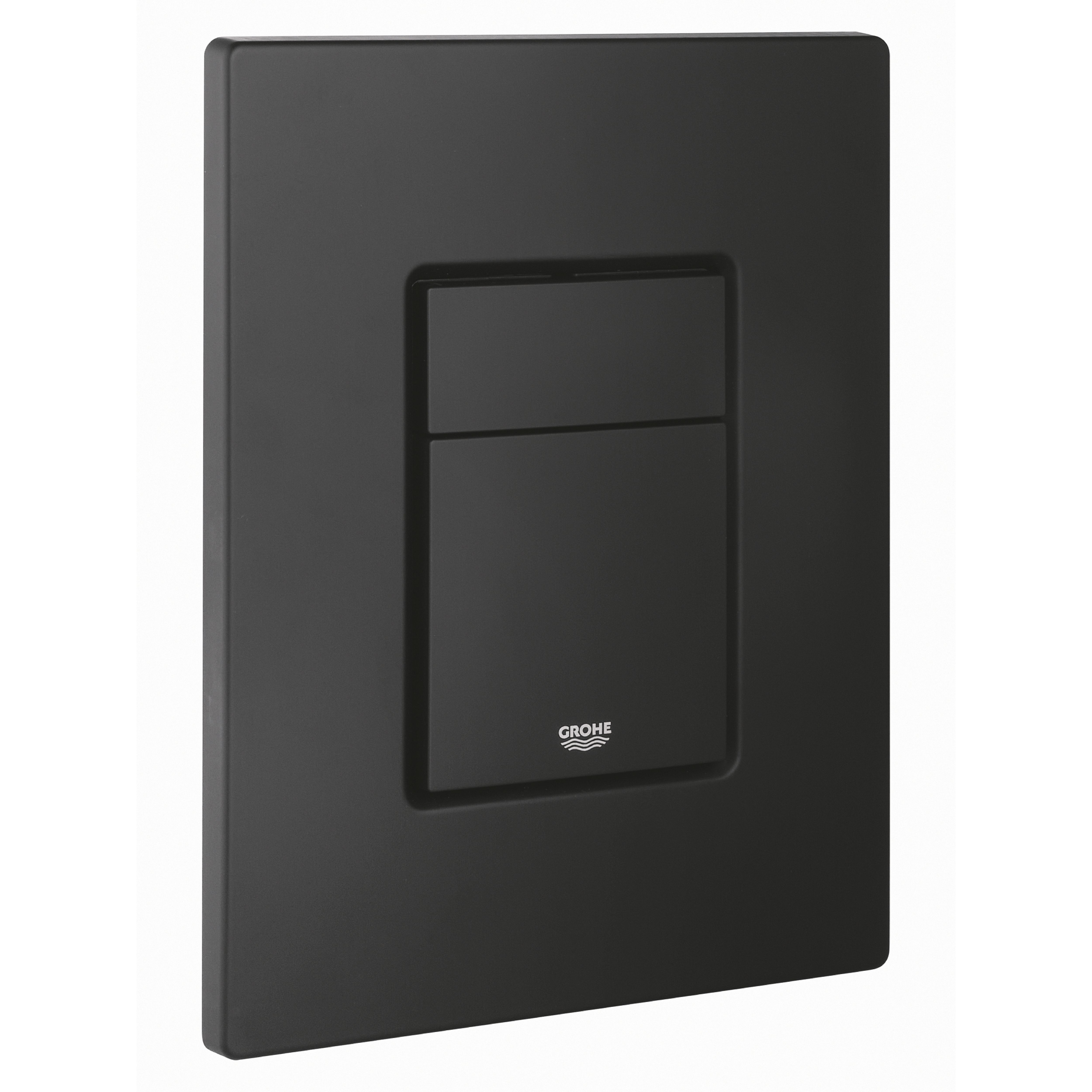 Grohe Euro Alpine White Standard Wall hung Oval Toilet with Soft close seat & Concealed cistern & matt black plate - 4