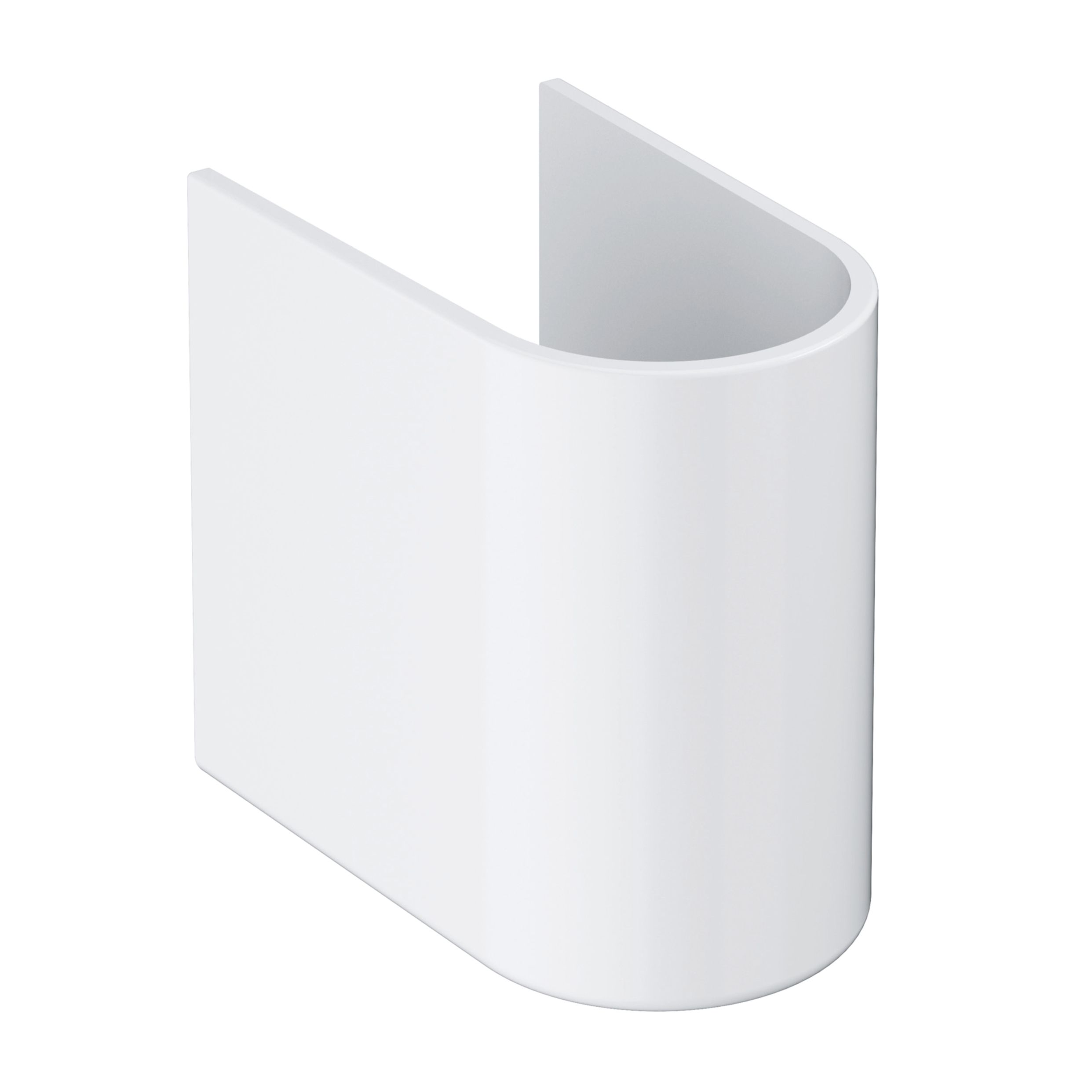 Grohe Euro Alpine White Wall-mounted Bathroom Semi pedestal (H)30cm (W)21cm