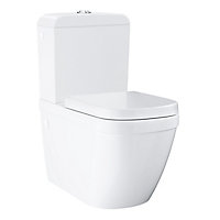 Grohe Euro Contemporary Back to wall Rimless Standard Toilet & cistern with Soft close seat