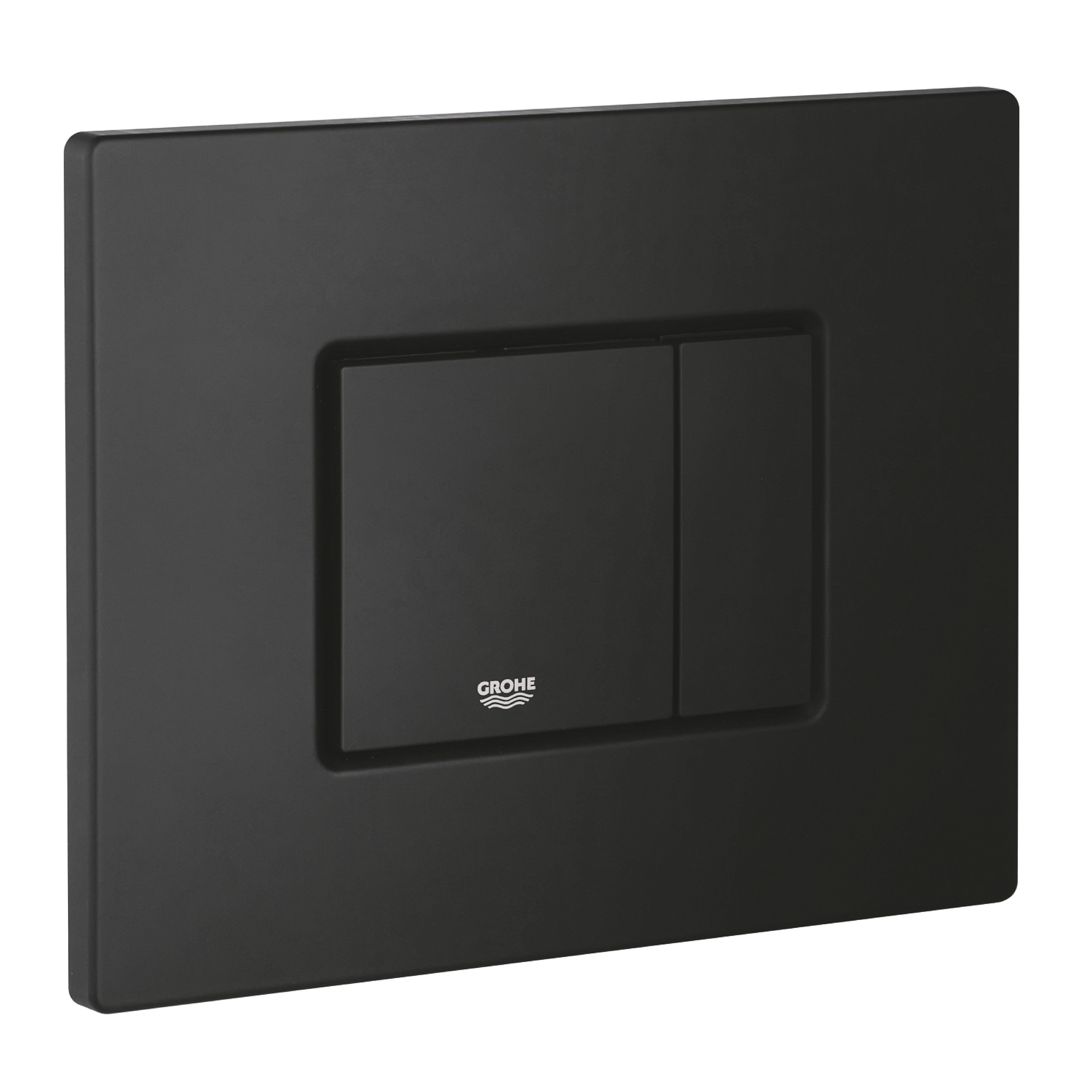 Grohe Euro Even Alpine White Back to wall close-coupled Oval Toilet with Soft close seat & Concealed cistern & matt black plate