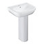 Grohe Euro Gloss White Oval Floor-mounted Full pedestal Basin