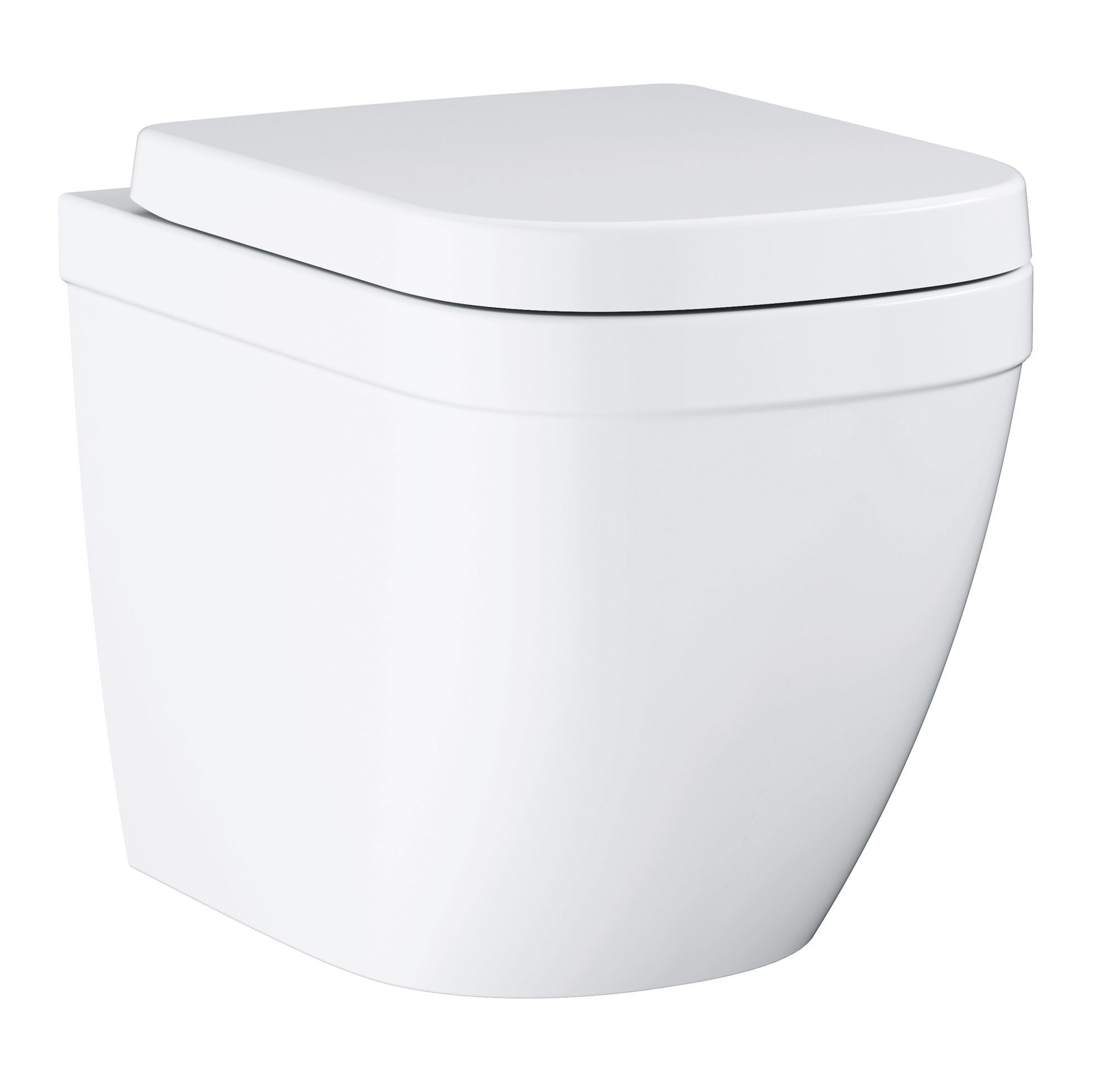 Grohe Euro White Back to wall Toilet set with Soft close seat | DIY at B&Q
