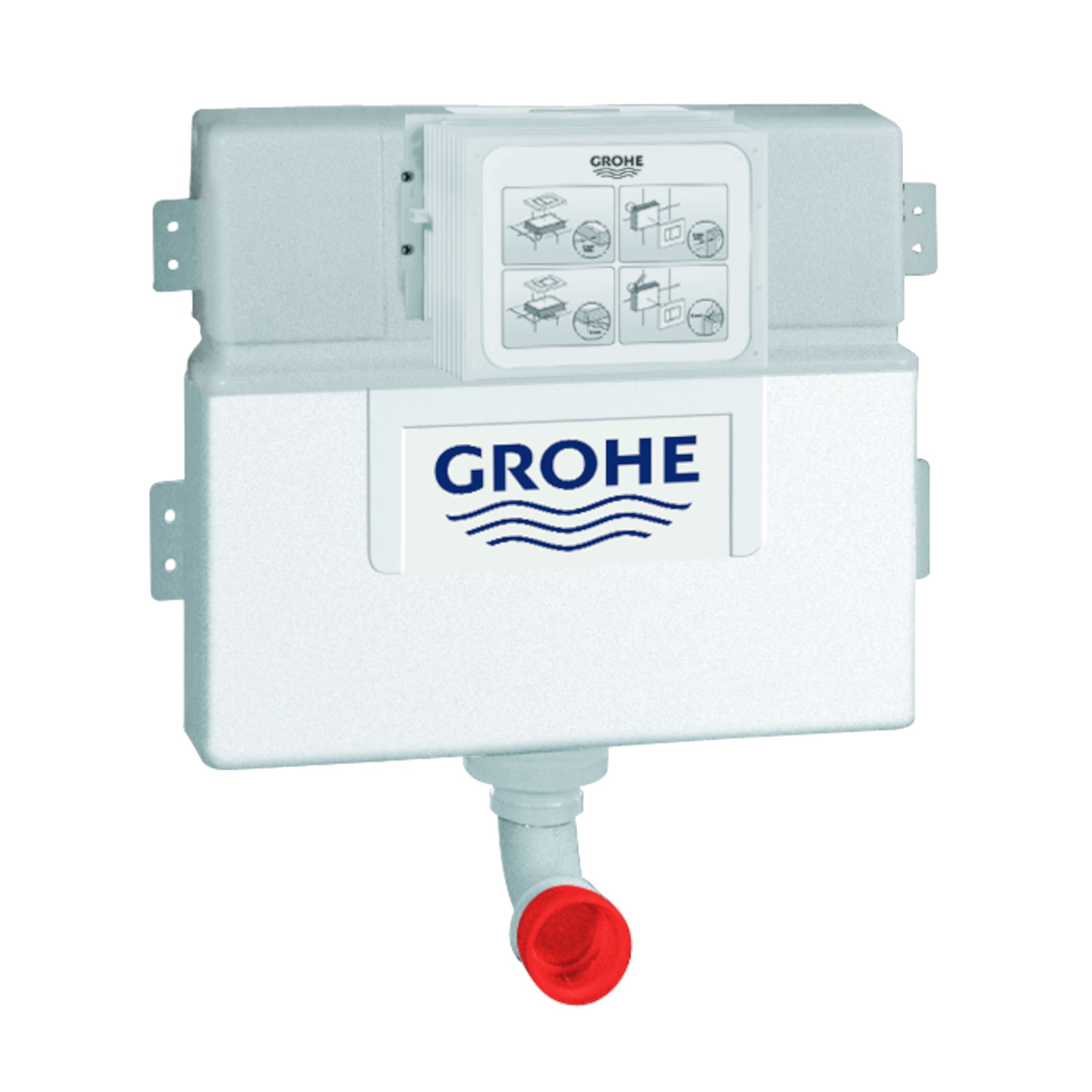 Grohe Even Alpine White Concealed Dual Cistern (H)45.5cm (W)41.5cm (D)14cm