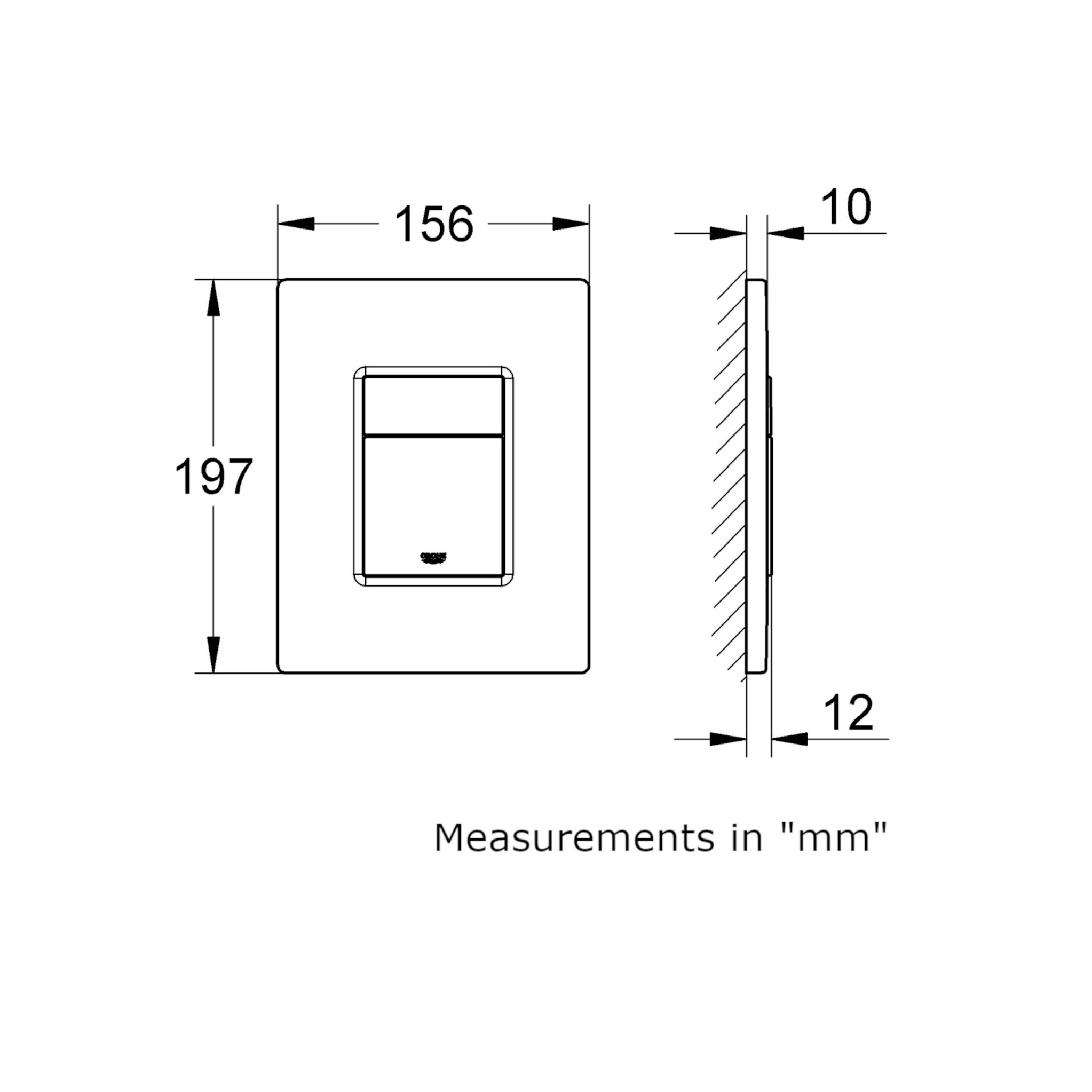 Grohe Even Alpine White Concealed Dual Cistern (H)455mm (W)41.5cm (D)14cm - 9