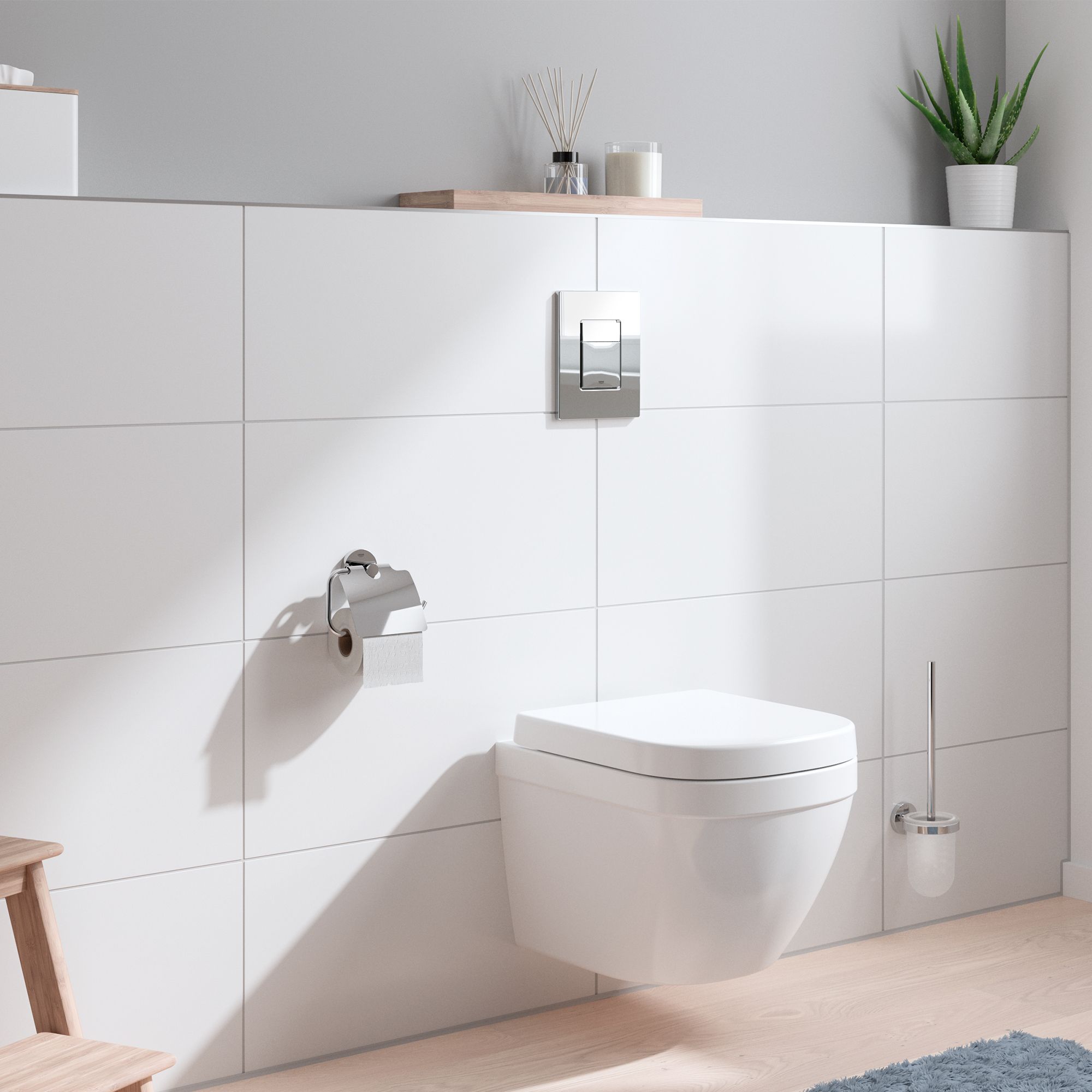 Grohe Even Gloss Dual Flushing plate (H)156mm (W)197mm