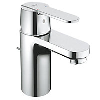 Grohe Get Chrome effect Deck-mounted Manual Basin Mono mixer Tap with Pop-up waste