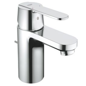 Grohe Get Chrome effect Deck-mounted Manual Basin Mono mixer Tap with Pop-up waste