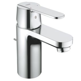 Grohe Get Chrome effect Manual Basin Mono mixer Tap with Pop-up waste