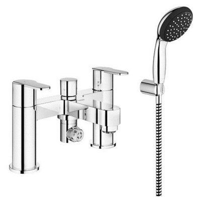 Grohe GET Gloss Chrome Deck-mounted 2 Tap Hole Shower mixer Tap